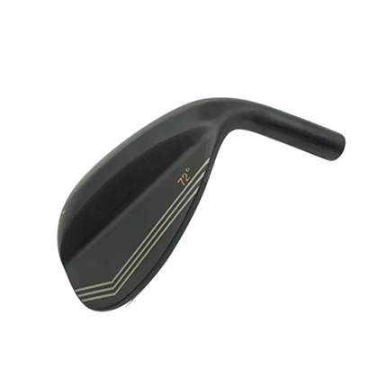 Zakázkové černé golfové hole z nerezové oceli 72 stupňů pro leváky a praváky, pánské pískové klíny s gumovými rukojeťmi, sada golfových klínů